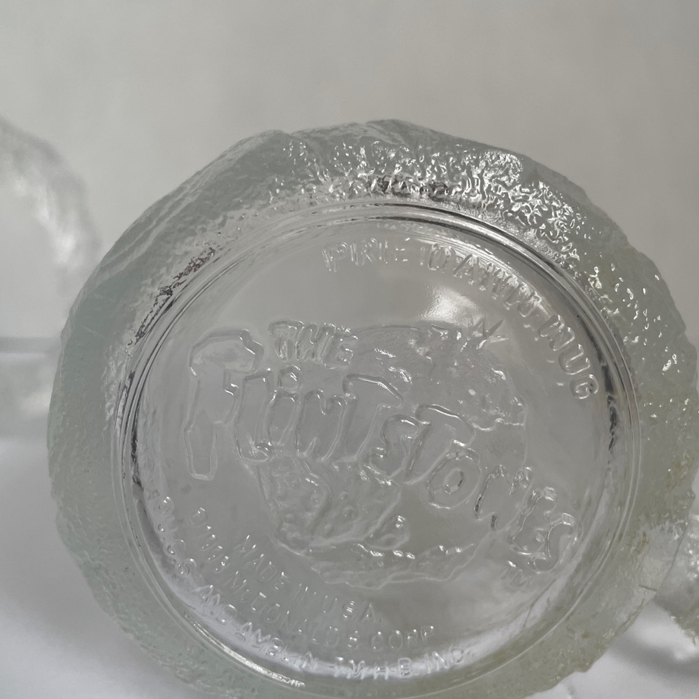 Flintstone themed Ronald McDonald frosted glass mugs. - Picture 4 of 5